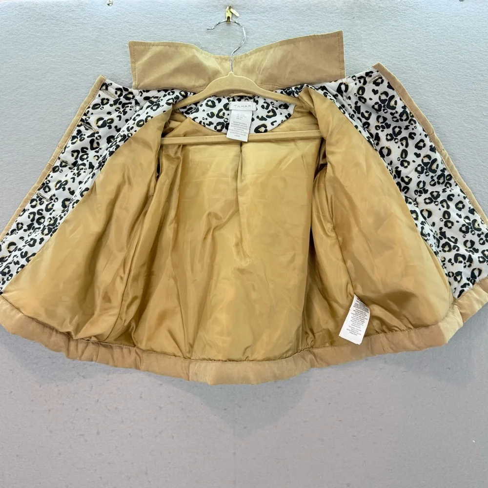 Tahari - Baby Girl Tan hooded jacket trenchcoat style A- line size 12 month‎